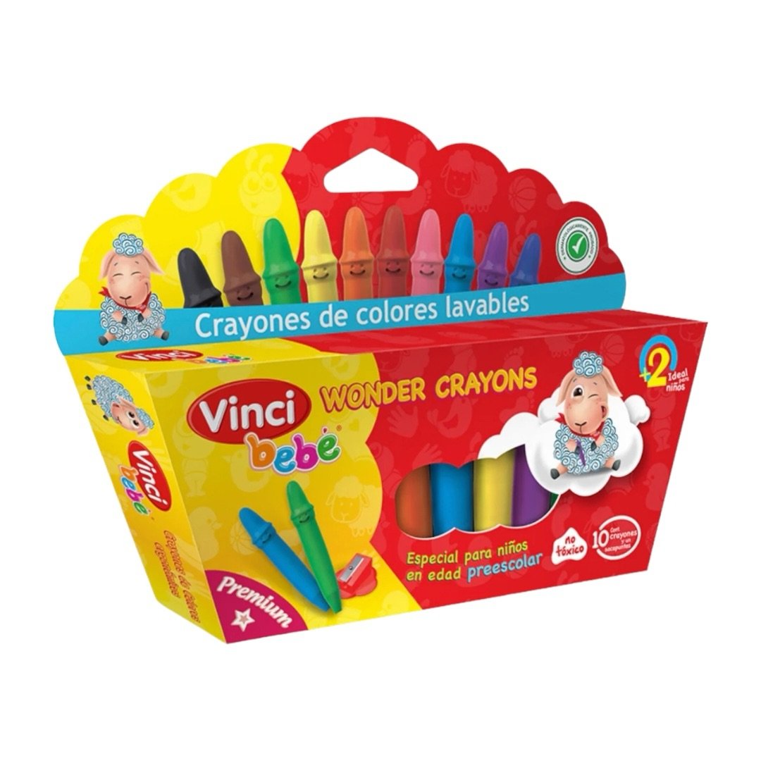 Crayones Lavables Vinci Trazo Suave