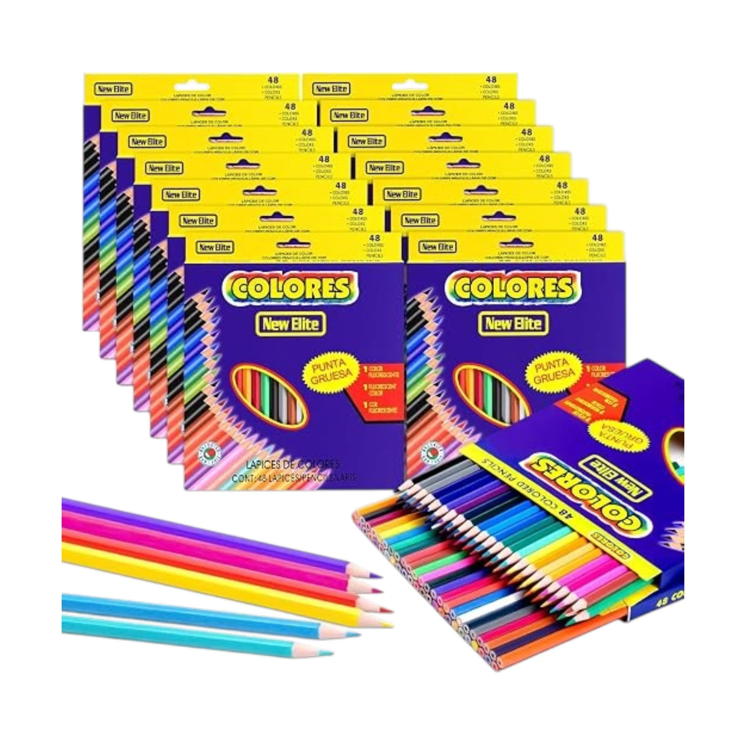 672 Piezas - 14 Cajas - Lápices De Colores Profesionales - Juego De Lápices Duraderos De 48 Colores - Juego De Dibujo Y Escritura Con Colores Brillantes Y Estuche De Almacenamiento 1 672 Piezas