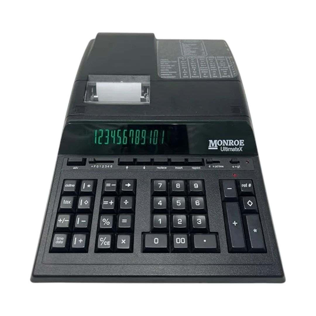 Calculadora Monroe UltimateX - Calculadora De Impresión/Máquina De Adición Con Cinta - 10 Teclas - Capacidad De Reimpresión Y Edición - Para Escritorio - Negro 1 Calculadora Monroe UltimateX