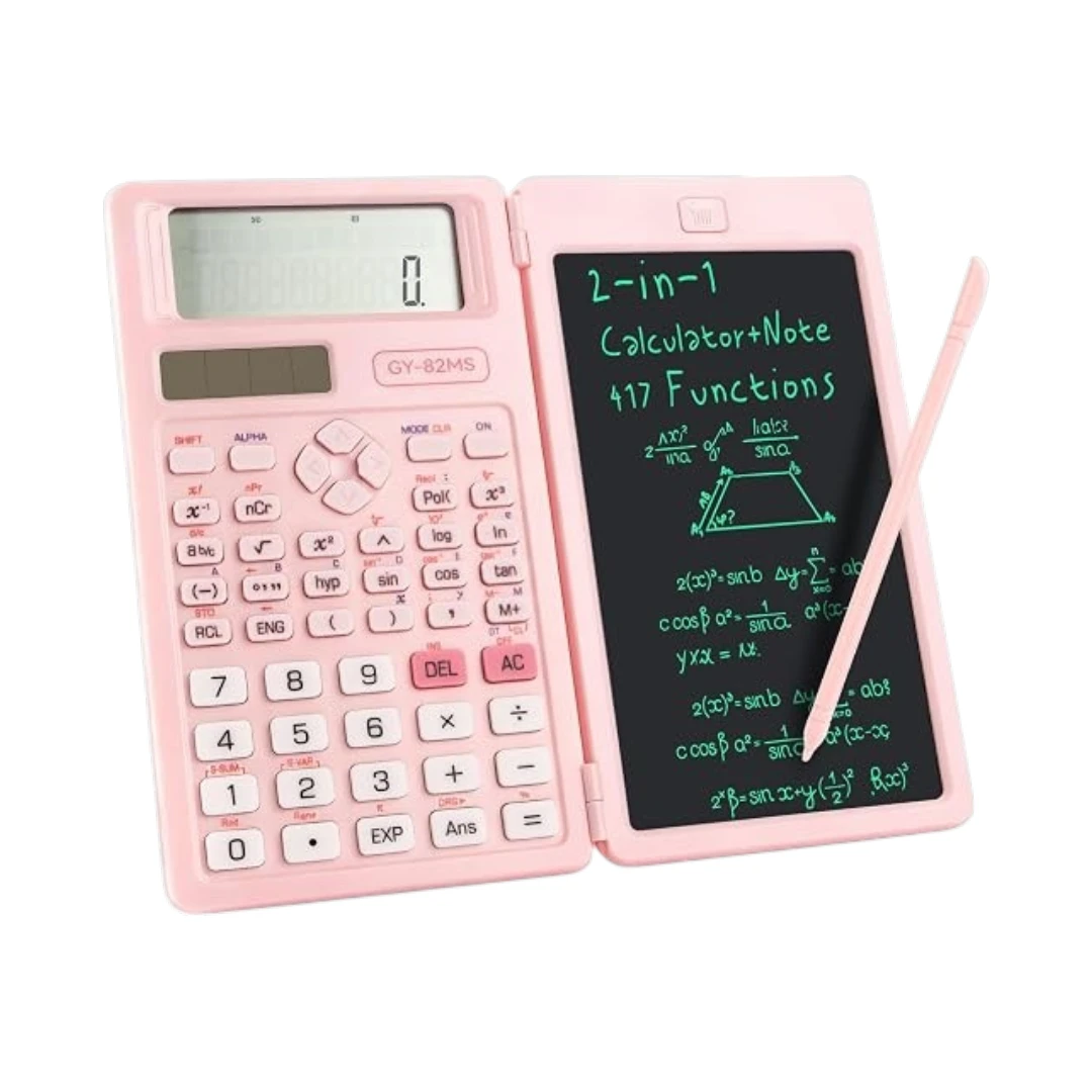 iDock Calculadora Científica - Calculadora Para La Escuela Con Bloc De Notas - Suministros Escolares Para Niñas - Display Plegable Y De 2 Líneas 1 iDock Calculadora Científica