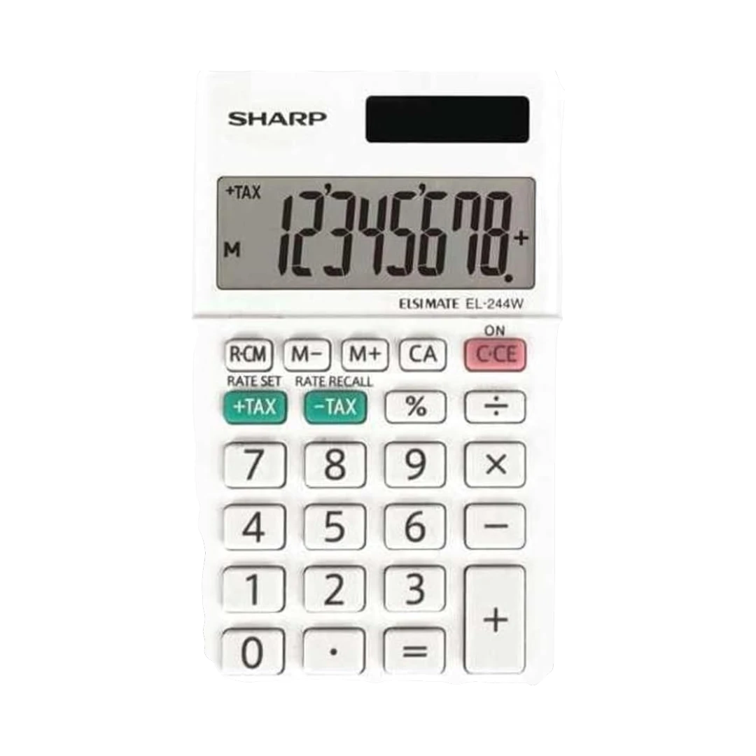 SHARP EL-244WB - Calculadora De Negocios - Color Blanco - 2.125 - 6 X 10.3 X 0.8 CM 1 SHARP EL-244WB