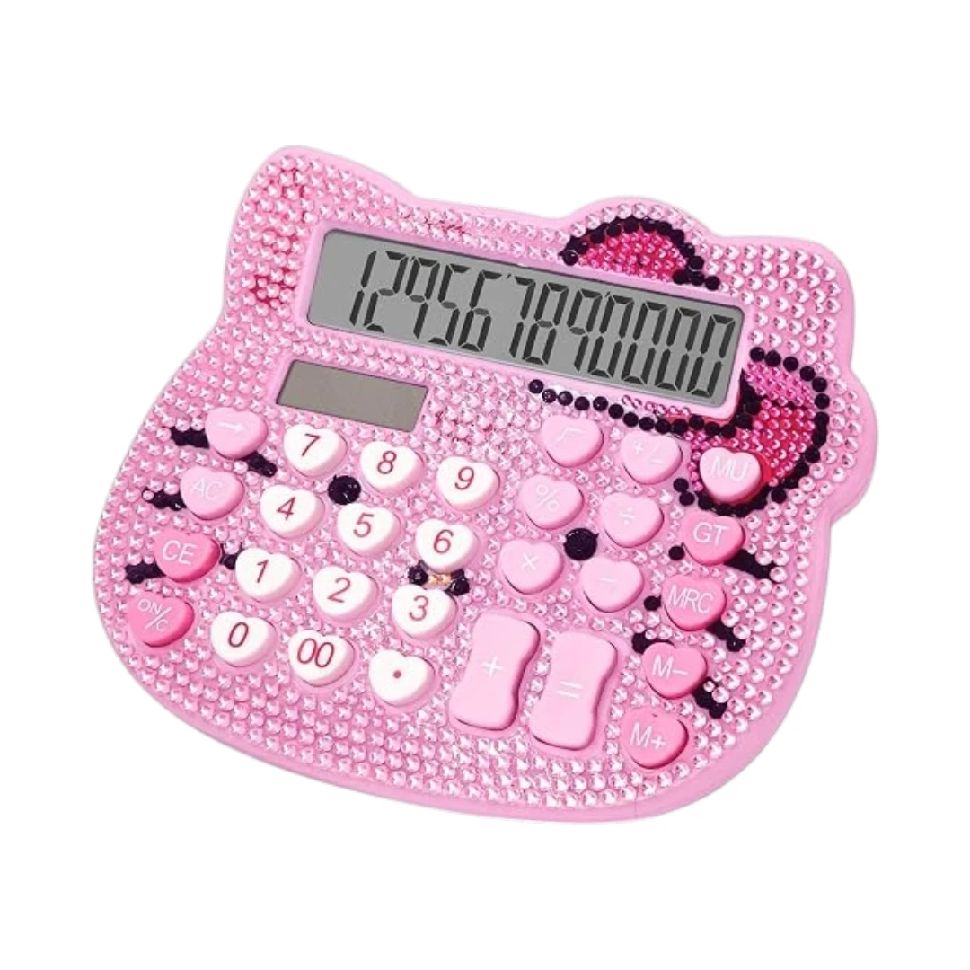 Calculadora De Computadora Para Mujer - De 12 Dígitos Con Visualización LCD Grande Y Botón Sensible - Adecuada Para Adultos Y Niños - Función Estándar Para Oficina - Hogar - Escuela 1 Calculadora De Computadora Para Mujer