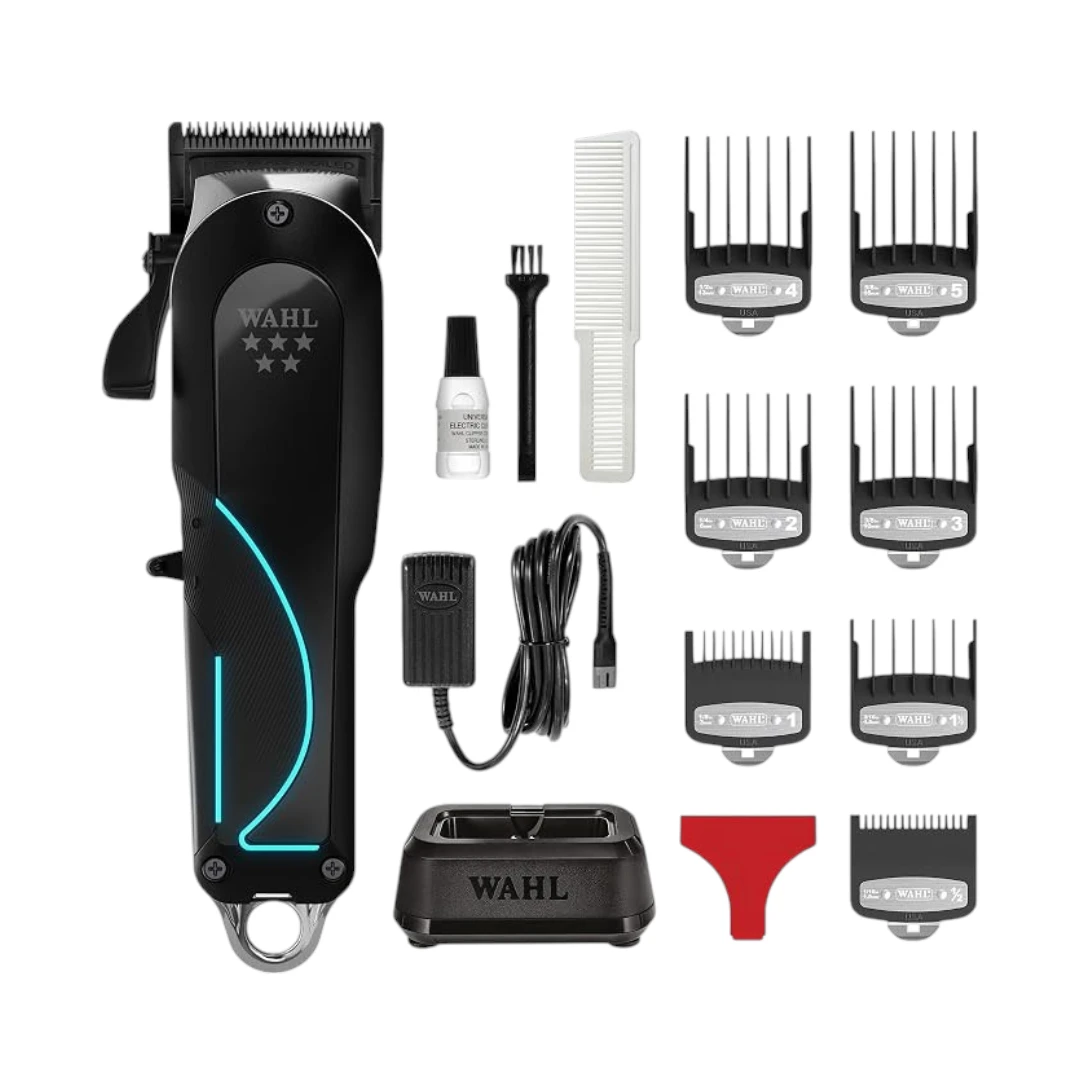 Wahl Senior 2.0 Cortapelos - Motor De Velocidad Adaptativa De 8000 RPM - Hoja De Acero De Alto Carbono Con Recubrimiento DLC - Palanca Cónica Click/Free-Flow - 7 Peines Guía Premium - Central Eléctrica 1 Wahl Senior 2.0